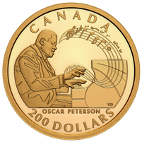 2022 Canada $200 Celebrating Oscar Peterson Pure Gold Coin (No Tax)
