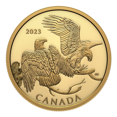 2023 Canada $200 The Striking Bald Eagle Pure Gold (No Tax)