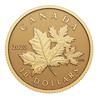 2023 Canada $10 Everlasting Maple Leaf 1/20oz. Pure Gold (No Tax)
