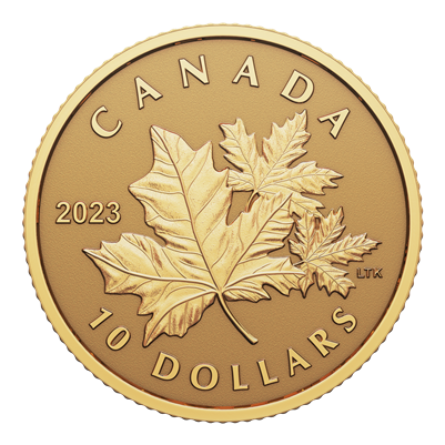 2023 Canada $10 Everlasting Maple Leaf 1/20oz. Pure Gold (No Tax)
