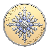 (Pre-Order) 2024 Canada $20 Sapphire Jubilee Snowflake Brooch Fine Gold Coin