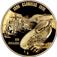 1996 Canada $100 First Major Gold Discovery in the Klondike 14K Gold