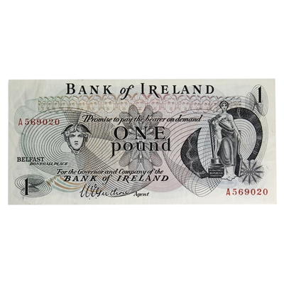 Northern Ireland 1967 1 Pound Note, NI.203, Guthrie, VF