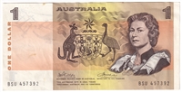 Australia 1974 1 Dollar Note, Pick #42a, EF-AU