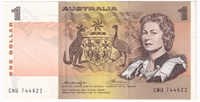 Australia 1976 1 Dollar Note, Pick #42b2, EF 