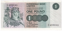 Scotland 1971 1 Pound Note, SC318a, EF-AU 