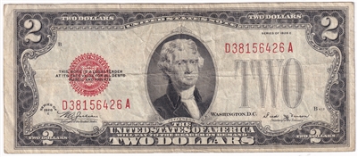 USA 1928E $2 Note, FR #1506, Julian-Vinson, Very Fine