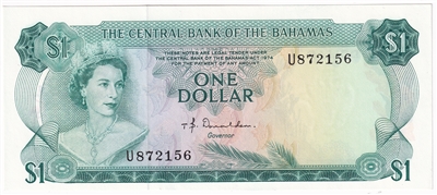 Bahamas 1974 1 Dollar Note, Pick #35a Donaldson, UNC