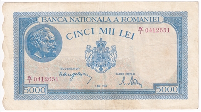 Romania Note Pick #55 5000 Lei VF-EF (L)
