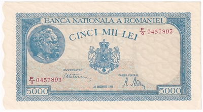 Romania Note Pick #56a 5000 Lei AU (L)