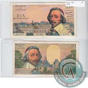 France Note 1961 10 Nouveaux Francs, EF
