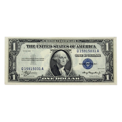 USA 1935 $1 Note, FR #1607, Julian-Morgenthau, Silver Certificate, AU-UNC