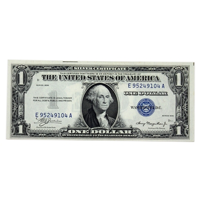 USA 1935 $1 Note, FR #1607, Julian-Morgenthau, Silver Certificate, AU