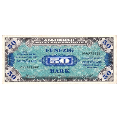 Germany 1944 50 Mark Note, With F, AU 