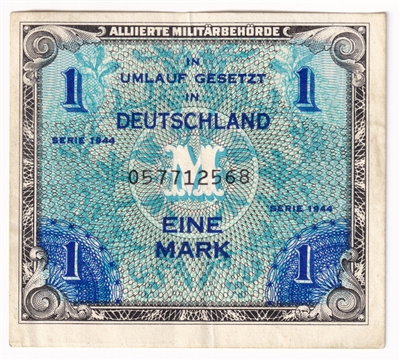 Germany 1944 1 Mark Note, EF 