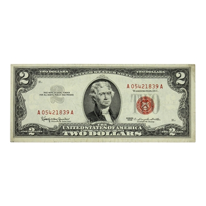 USA 1963 $2 Note, FR #1513, Granahan-Dillon, EF