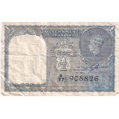 India 1940 1 Rupee, VF