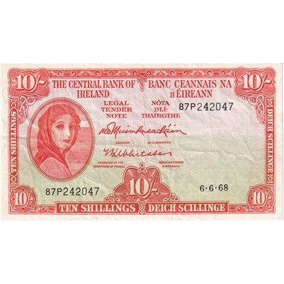 Ireland Note 1962-68 10 Shillings, VF