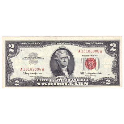 USA 1963 $2 Note, FR #1513, Granahan-Dillon, EF-AU