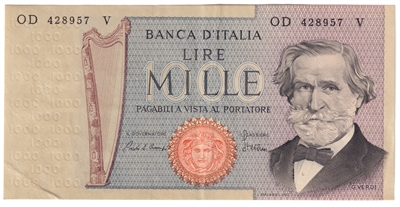 Italy Note 1981 1000 Lire, EF