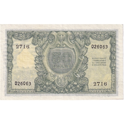 Italy Note 1951 50 Lire, AU