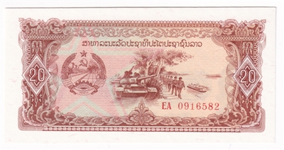 Laos Note 1979 20 Kip, Replacement, UNC