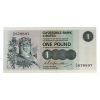 Scotland 1972 1 Pound Note, SC318b, VF