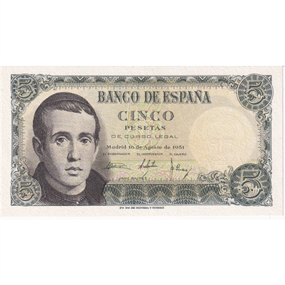 Spain Note 1951 5 Pesetas, UNC