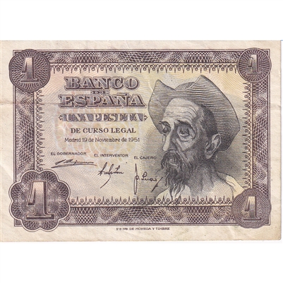 Spain Note 1951 1 Peseta, EF