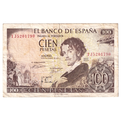 Spain Note 1965 100 Pesetas, F-VF