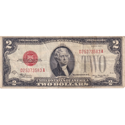 USA 1928D $2 Note, FR #1505, Julian-Morgenthau, VF