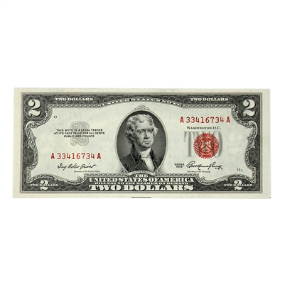 USA 1953 $2 Note, FR #1509, Priest-Humphrey, CUNC