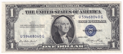 USA 1935E $1 Note, FR #1614, Priest-Humphrey, Silver Certificate, CUNC