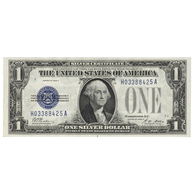 USA 1928A $1 Note, FR #1601, Woods-Mellon, Silver Certificate, UNC