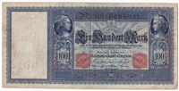 Germany 1909 100 Mark Note, Pick #38, VF (L) 