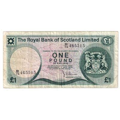 Scotland 1979 1 Pound Note, VF