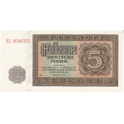 Germany 1948 5 Deutsche Mark Note, 7 Digit, UNC 