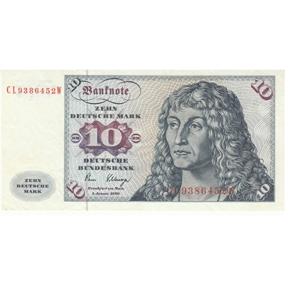 Germany 1980 10 Deutsche Mark Note, Pick #31d, EF 