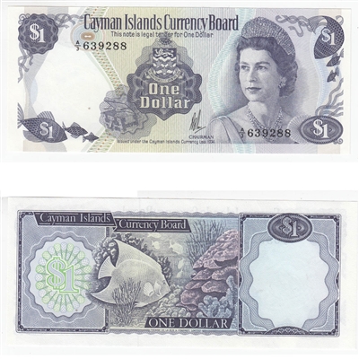 Cayman Islands Note 1985 1 Dollar Prefix A/3, UNC