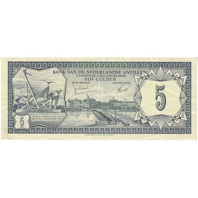 Antilles Note 1972 5 Gulden, VF-EF