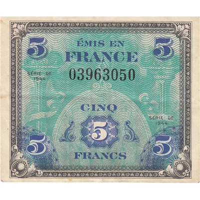 France Note 1944 5 Francs, EF
