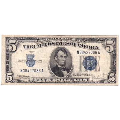 USA 1963 $5 Note, FR #1536, Very Fine