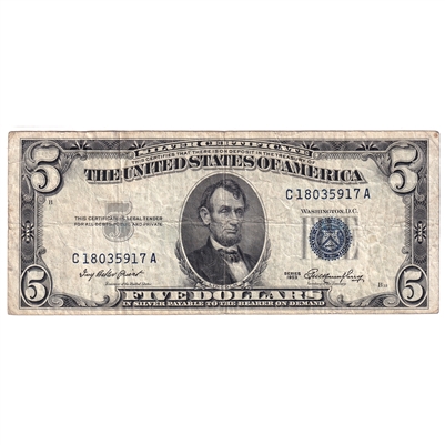 USA 1953 $5 Note, FR #1655, Fine