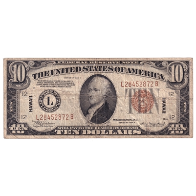 USA 1934A $10 Note, FR #2303, F-VF