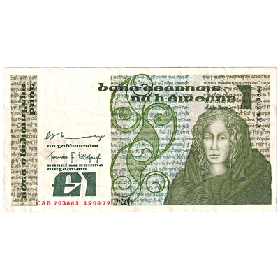 Ireland 1978-81 1 Pound Note, E137, VF-EF 