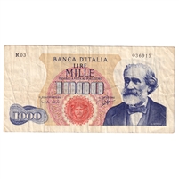 Italy 1962 1,000 Lire Note, Pick #96a, VF 
