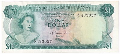 Bahamas 1974 1 Dollar Note, Pick #35a Donaldson, AU