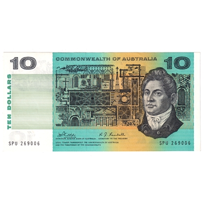 Australia 1968 10 Dollar Note, Pick #40c, EF-AU 