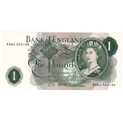 Great Britain 1967 1 Pound Note, BE72c, UNC 