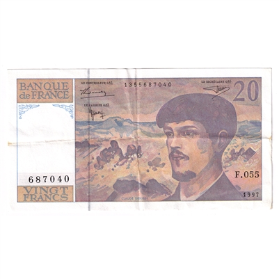 France 1997 20 Francs Note, Pick #151i, EF 